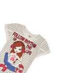 Fashion Girl print night suite white top and Red pajama – Cute & Comfy