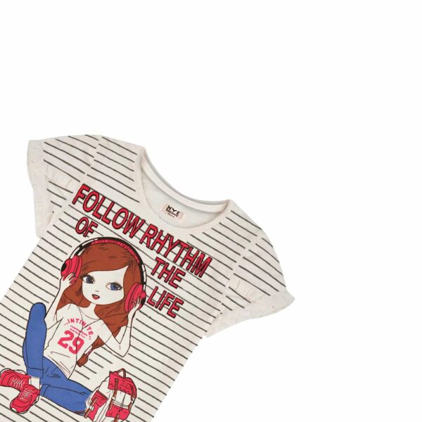 Fashion Girl print night suite white top and Red pajama – Cute & Comfy