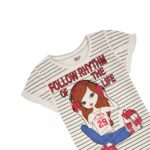 Fashion Girl print night suite white top and Red pajama – Cute & Comfy
