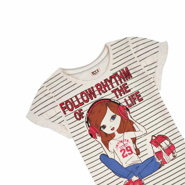 Fashion Girl print night suite white top and Red pajama – Cute & Comfy