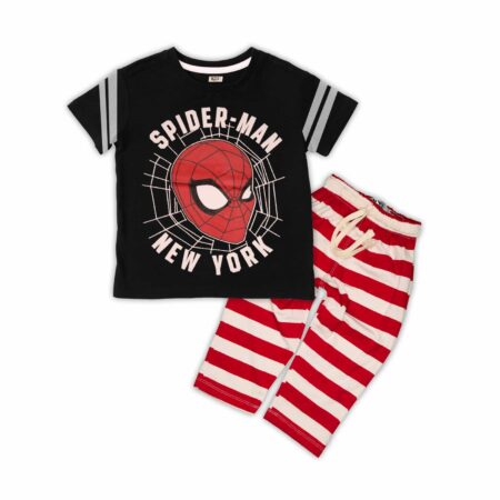 Spiderman New York T-Shirt & Striped Pajama Set