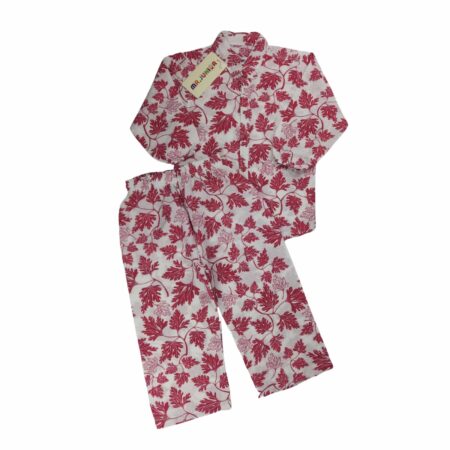 Vibrant Purple & White Leafy Summer Co-Ord Set