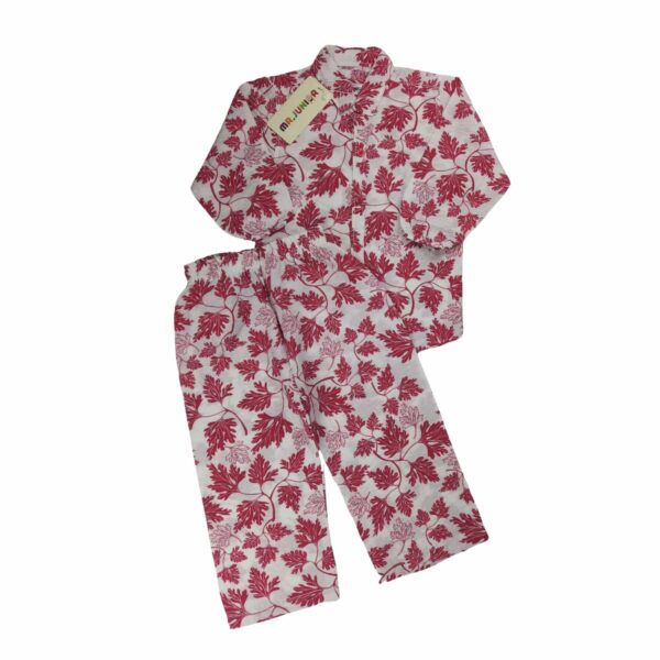 Vibrant Purple & White Leafy Summer Co-Ord Set