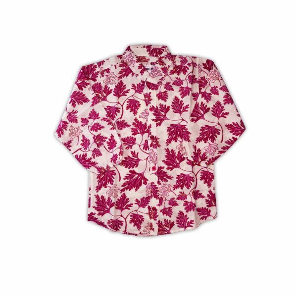 Vibrant Purple & White Leafy Summer Co-Ord Set