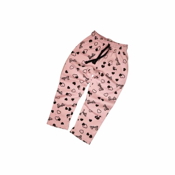 Black Barbie T-Shirt & Pink Printed Pajama Set
