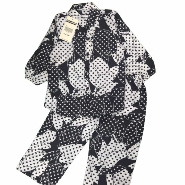 Bold Black & White Polka Leaf Co-Ord Set