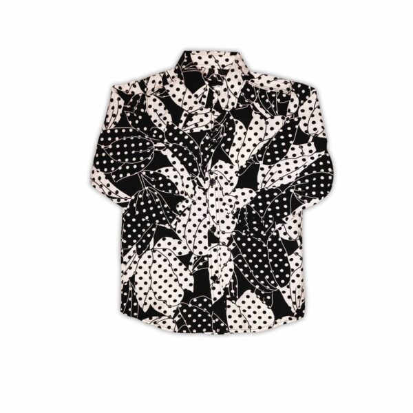 Bold Black & White Polka Leaf Co-Ord Set