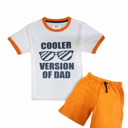 Boys Summer Suit, Short Sleeve Round Neck T-shirt Tops
