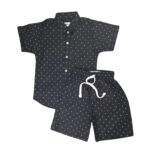 Boys' Black Polka Dot Summer Set