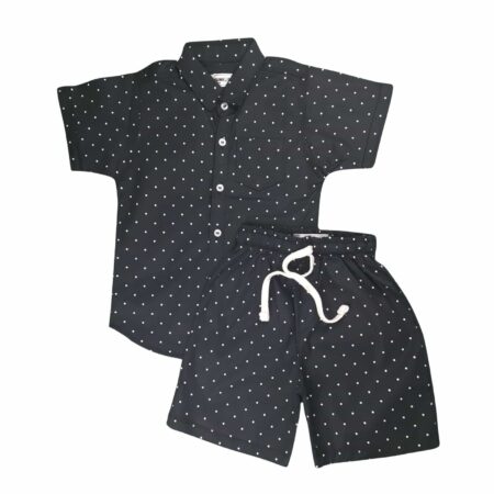 Boys' Black Polka Dot Summer Set