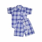 Boys' Blue & White Checkered Summer Set