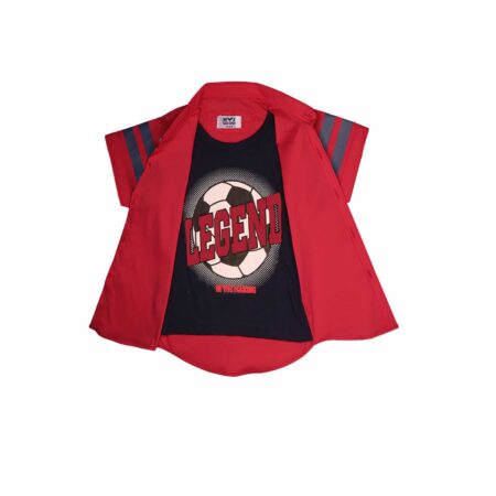 Boys' Summer Legend Shirt & Jacket Set - Stylish & Comfortable