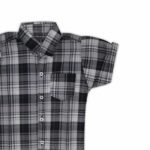 Boys’ Black & White Checkered Casual Shirt