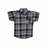 Boys’ Black & White Checkered Casual Shirt
