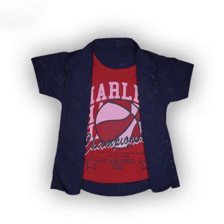 Boys' Harlem Basketball Graphic Tee with Open Shirt