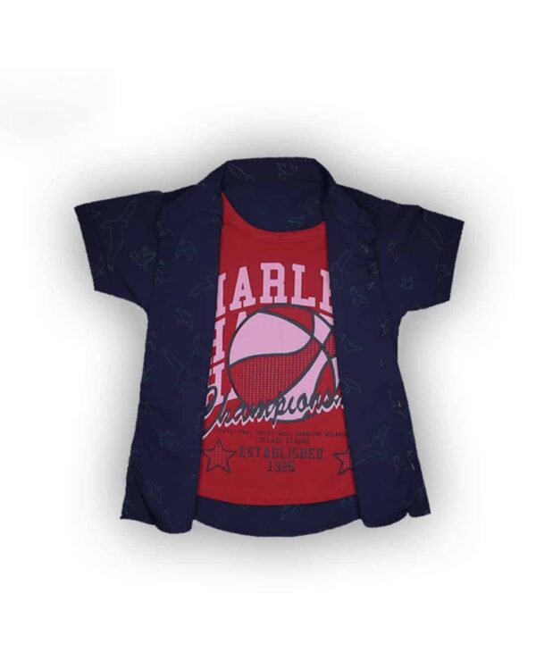 Boys' Harlem Basketball Graphic Tee with Open Shirt
