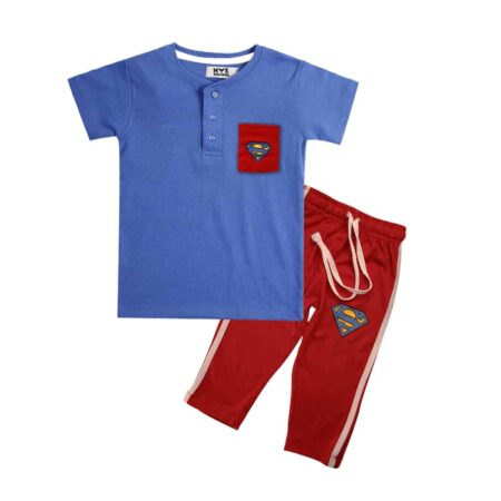 Boys' Blue & Red Superhero Summer Set