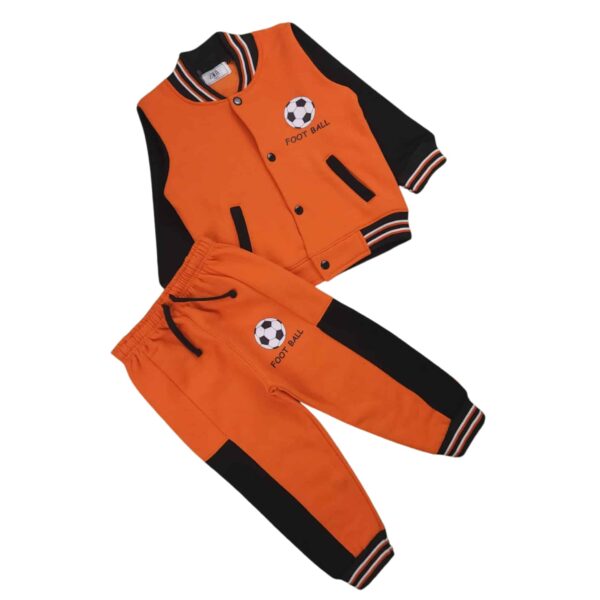 Boys’ Football Champion Winter Tracksuit – Orange & Black
