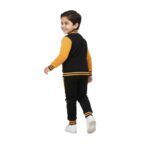 Boys Black & Yellow Batman-Themed Varsity Tracksuit