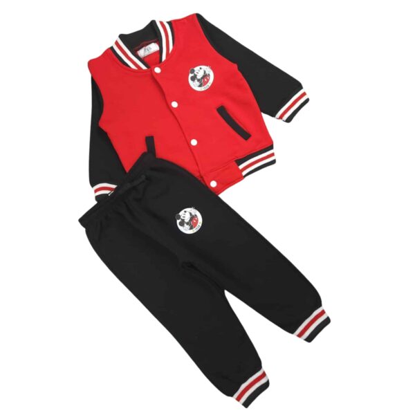 Boys’ Mickey Mouse Winter Tracksuit – Red & Black
