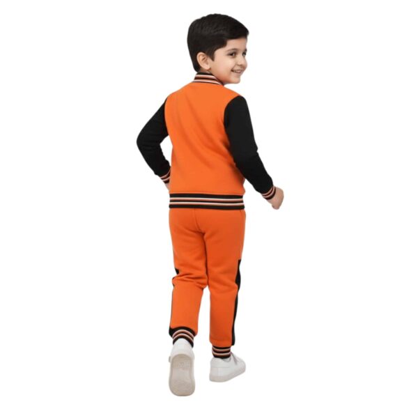 Boys’ Football Champion Winter Tracksuit – Orange & Black