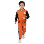 Boys’ Football Champion Winter Tracksuit – Orange & Black