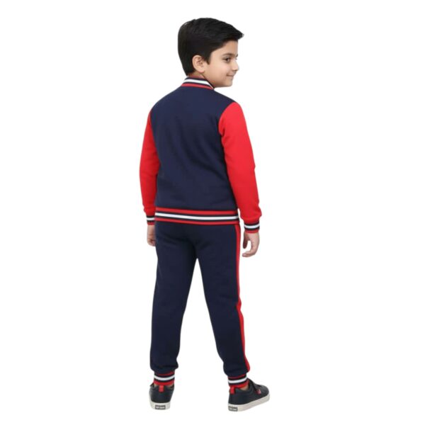 Boys’ Captain America Red & Navy Tracksuit – Cozy Winter Wear