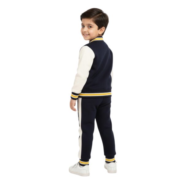 Boys’ Navy & White Varsity Tracksuit – Casual Sporty Style