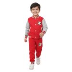 Boys Red & Grey Soccer Varsity Tracksuit