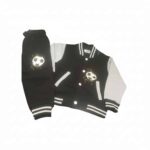 Boys Black & Grey Varsity Jacket with Matching Trouser – Soccer Ball Print