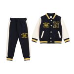 Boys’ Navy & White Varsity Tracksuit – Casual Sporty Style