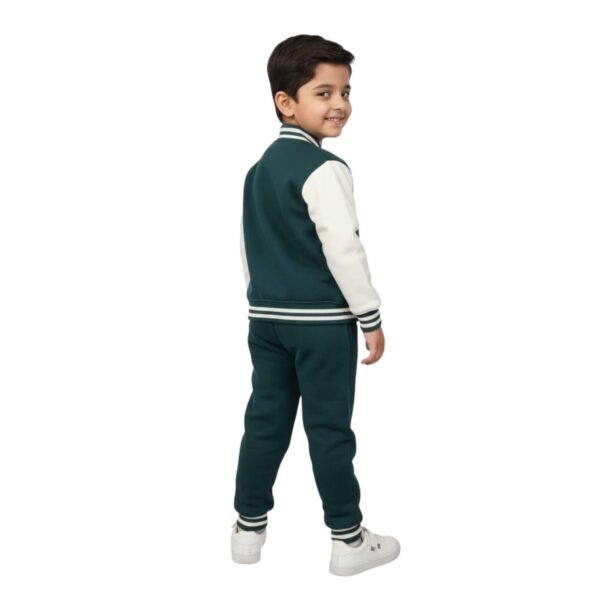 Boys Green & White Ronaldo Varsity Tracksuit