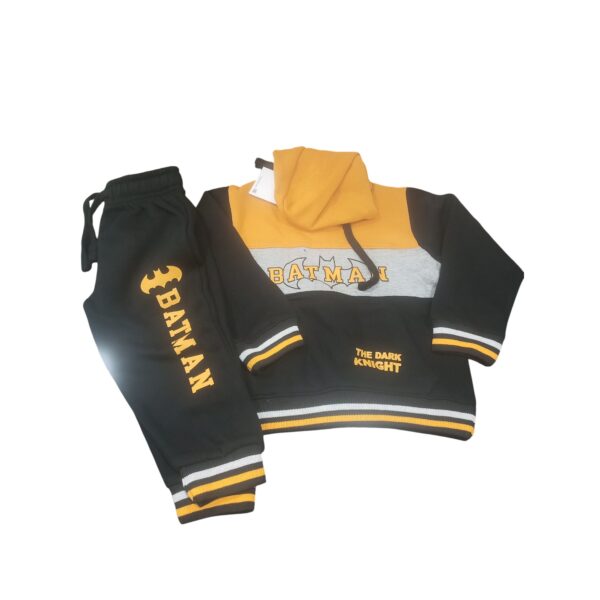 Boys Batman Black & Yellow Hoodie Tracksuit