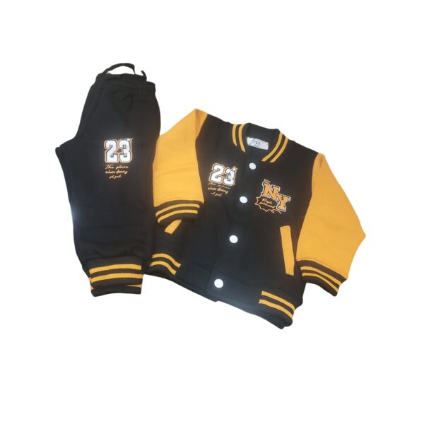 Boys’ NY Varsity 23 Winter Tracksuit – Black & Yellow