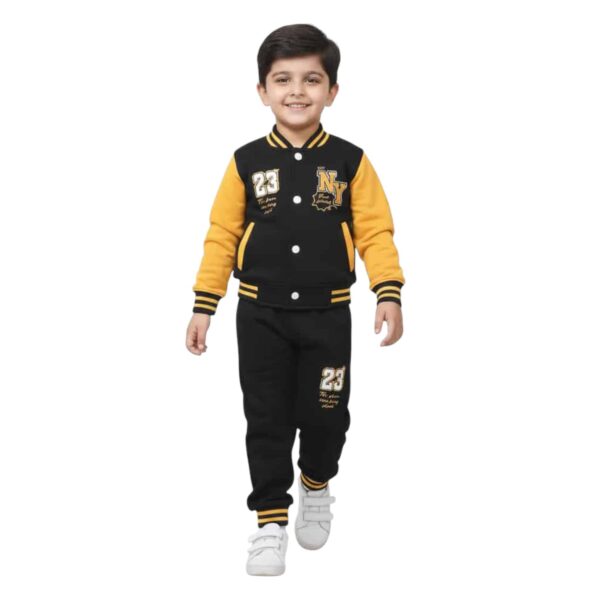 Boys’ NY Varsity 23 Winter Tracksuit – Black & Yellow