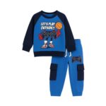 Boys Let’s Play Outside Tracksuit – Blue & Navy