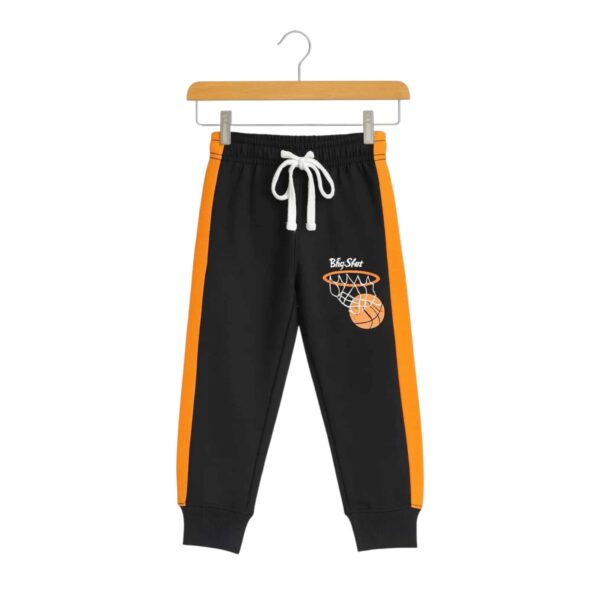 Boys Big Shot Basketball Hoodie Tracksuit – Black & Orange