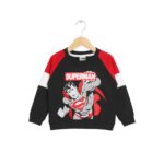 Boys Superman Printed Tracksuit – Black & Red