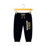 Boys Stylish “BRO” Hoodie Tracksuit – Black & Yellow