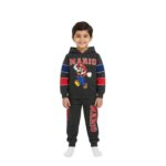 Boys Super Mario Printed Hoodie Tracksuit – Charcoal Grey