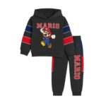 Boys Super Mario Printed Hoodie Tracksuit – Charcoal Grey