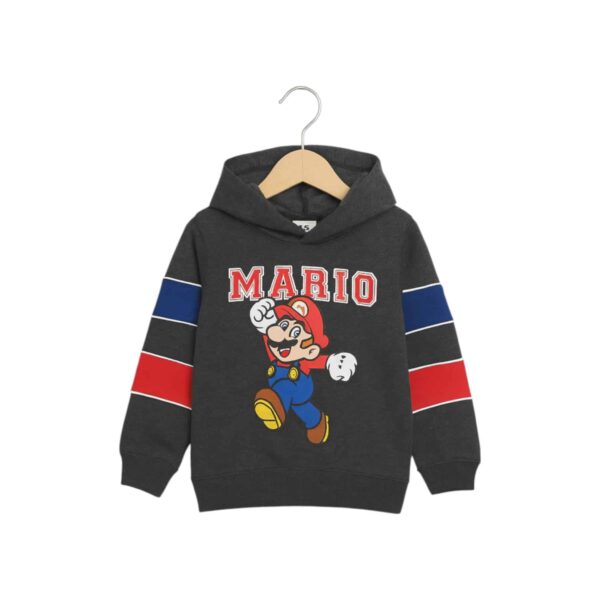 Boys Super Mario Printed Hoodie Tracksuit – Charcoal Grey
