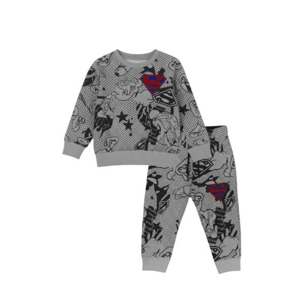 Boys Superman Printed Tracksuit – Grey