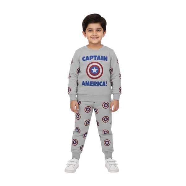 Boys Captain America Tracksuit – Grey