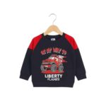 Boys Monster Truck Printed Tracksuit – Navy & Red