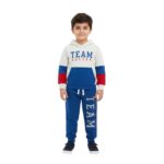 Boys Team Soccer Hoodie Tracksuit - Blue & White
