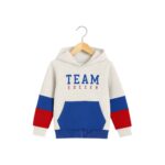 Boys Team Soccer Hoodie Tracksuit - Blue & White