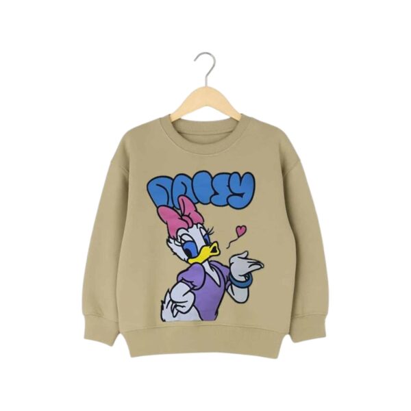 Girls Daisy Duck Printed Tracksuit – Khaki & Black