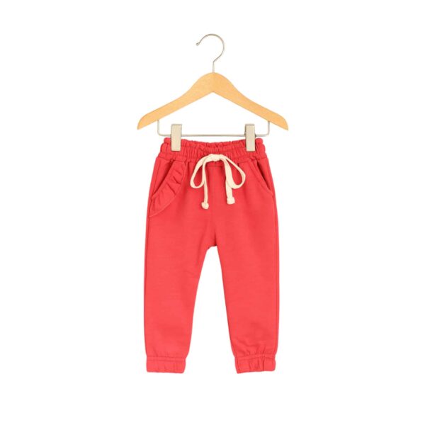 Girls Sweet Love Bow Tracksuit – Cream & Red