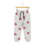 Girls Cartoon Girl & Heart Printed Tracksuit – Beige